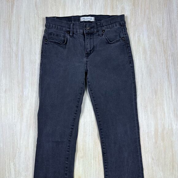 Madewell Low Rise Faded Black Skinny Slim Fit Denim Casual Stretch Jeans 25 - Picture 2 of 15